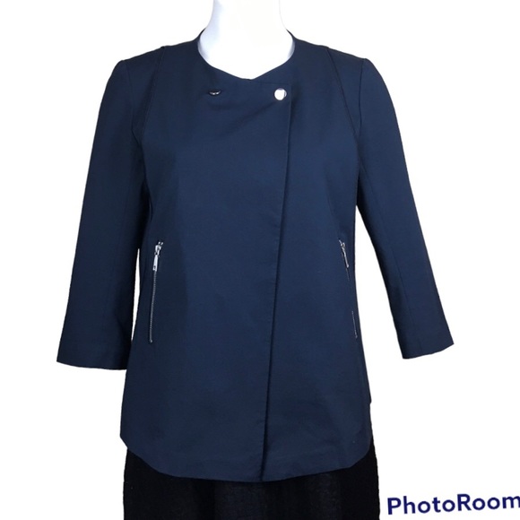 Lafayette 148 Dayle Double Breasted Snap Closure Jacket Sz 8 - Picture 5 of 10